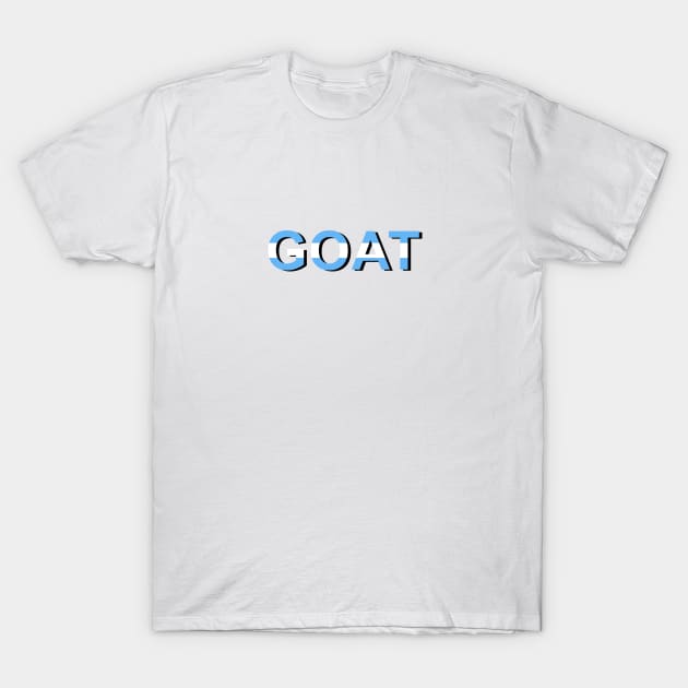 GOAT Flag Argentina Messi T-Shirt by Sarif ID